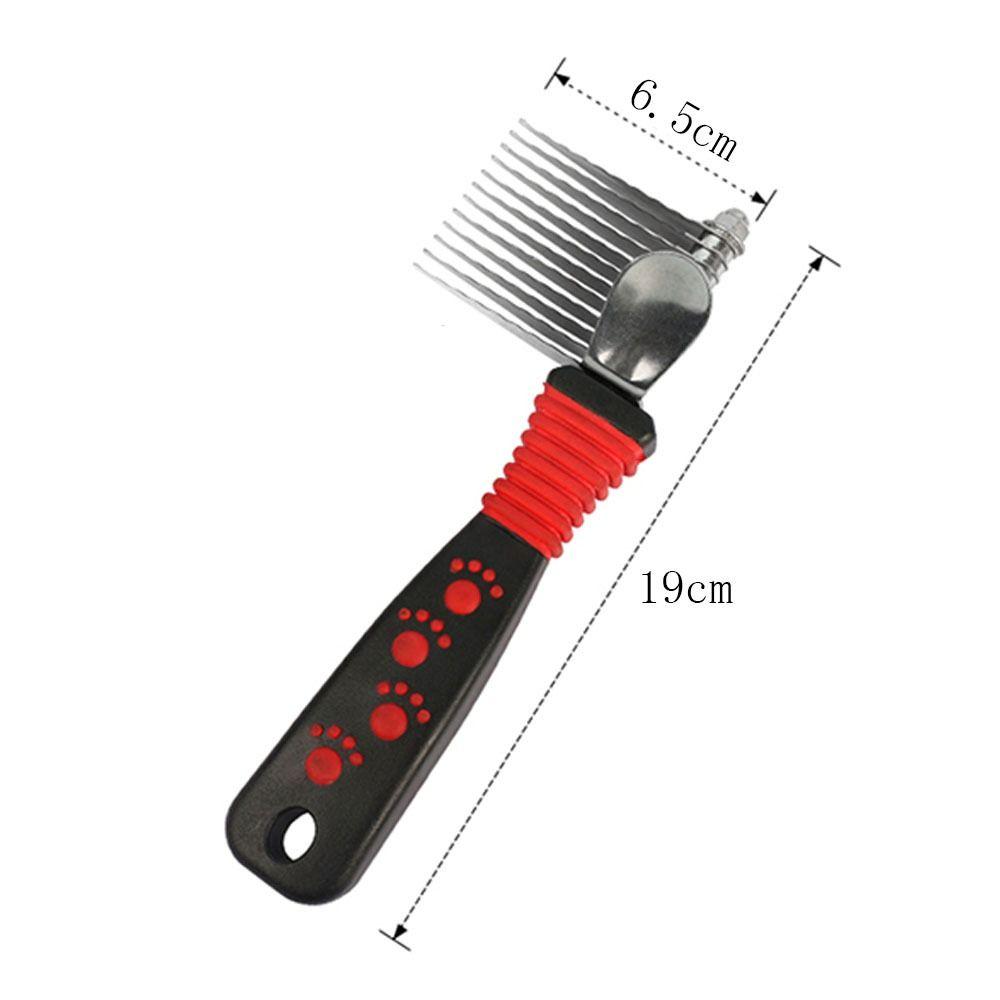 Professional Pet Dematting Fur Rake Non-slip Handle Dog Grooming Brush Pet Knot Comb Home