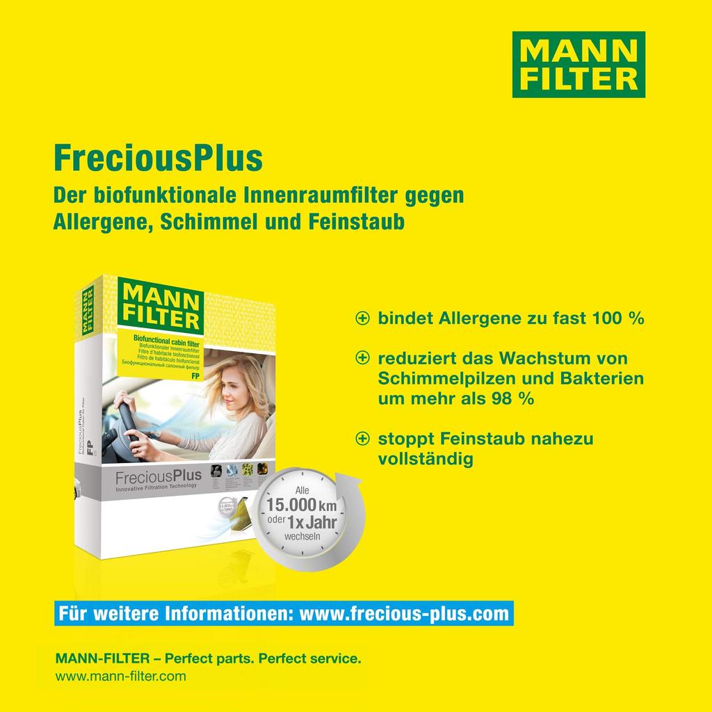 MANN FILTER Frecious Plus Кондиционер (Салон самолета) Фильтр Mercedes-Benz FP29005
