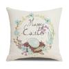 Happy Easter Bunny Eggs Sofa Pillow Case Cushion Cover Easter Decorations Easter Pillowcase