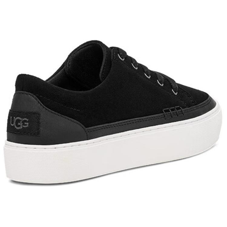 UGG Cakewalk Коровья кожа Низкие кеды Скользкая подошва Скейтбордические ботинки Унисекс Черный 1170554-BLK