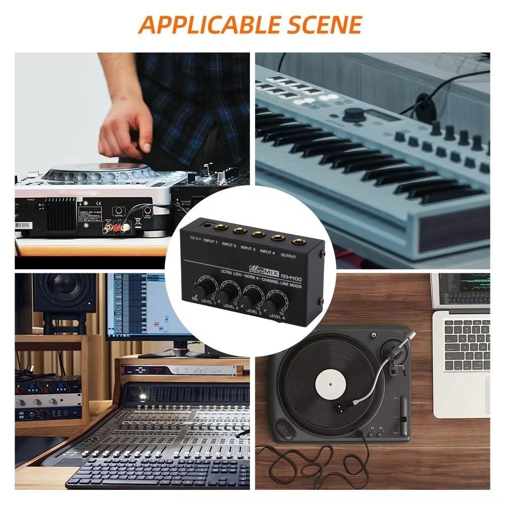 4 Channels HA400 4 Channels Amplifier 1 Input Mini Headphone Amplifier  Headset Amplifier