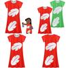 Lilo And Stitch Girl Dress With Polyester Fabric And Abstract Print For Spring Autumn Playtime