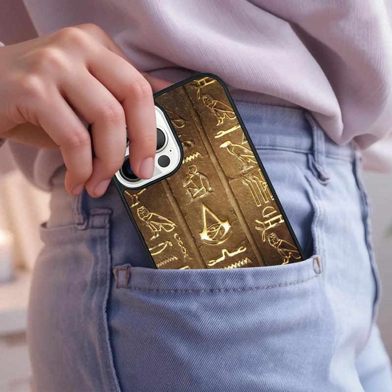 Ancient Egyptian Hieroglyphic Phone Case For iPhone 17 Air 15 16e 14 13 Pro Max Coque 12 11 Pro Max PLUS cover