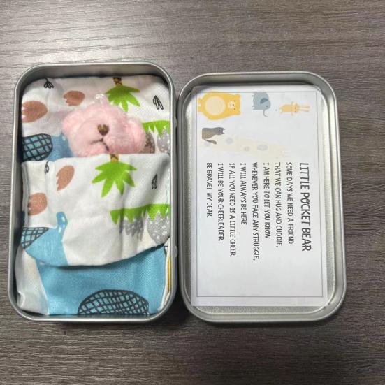 Plush Doll Personalized Gift Box Mini Stuffed Bear Set Soft Stress-Relief Companion for Teens Portable Cute Birthday Christmas Gift Comfort Security