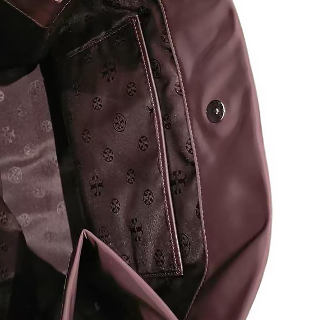 Tory Burch Женская сумка-тоут Ella с логотипом и ручкой сверху, бордовая, 136144-616