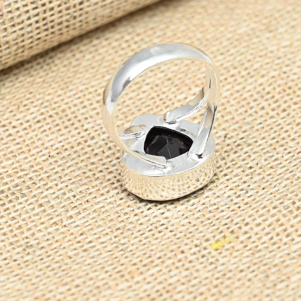 925 Sterling Silver Ring Amethyst Gemstone Women Handmade Jewelry Dainty Ring
