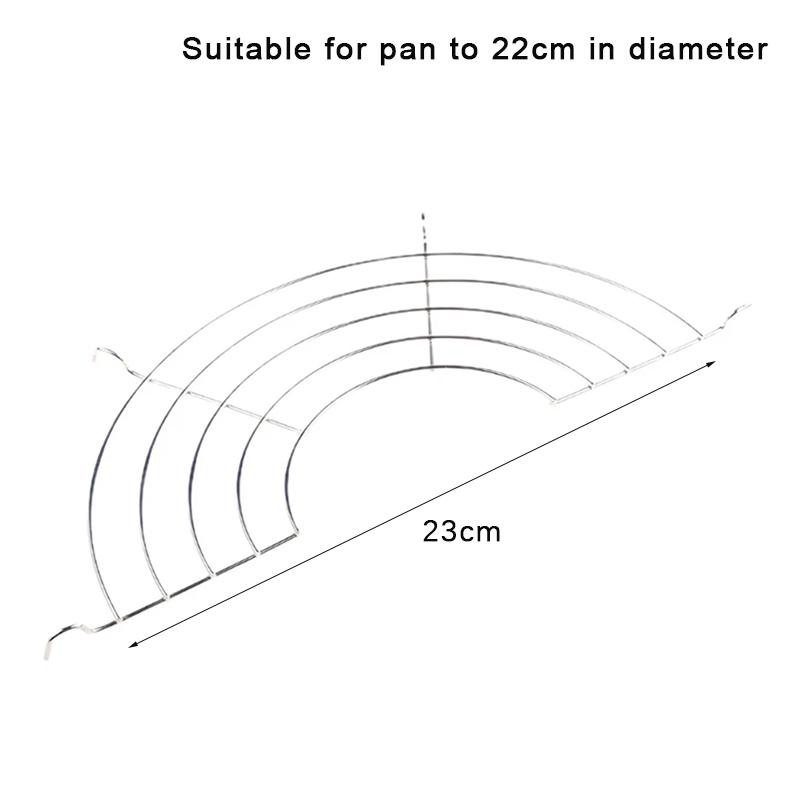 Полукруглая сковорода из нержавеющей стали 304 с толстой линией, стойка для слива, стойка для приготовления на пару