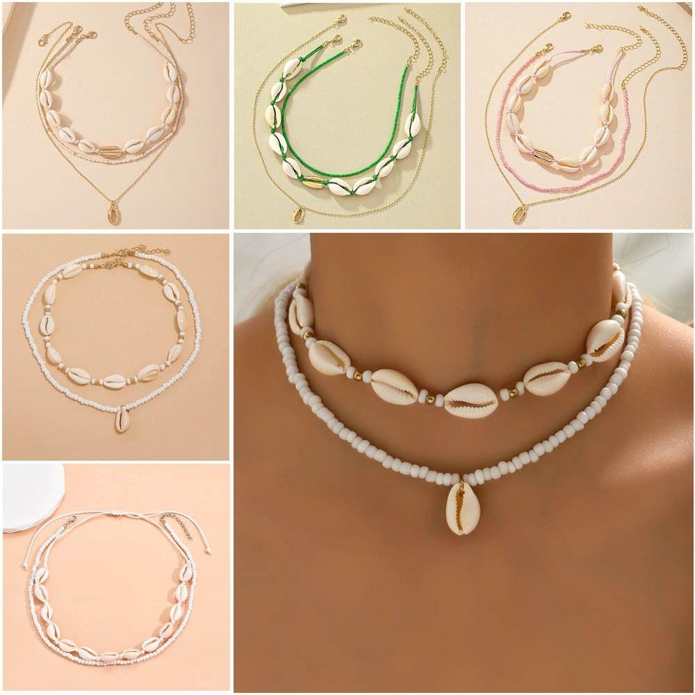 Bohemian Style Necklace Bead Choker Necklace Fashion Clavicle Chain