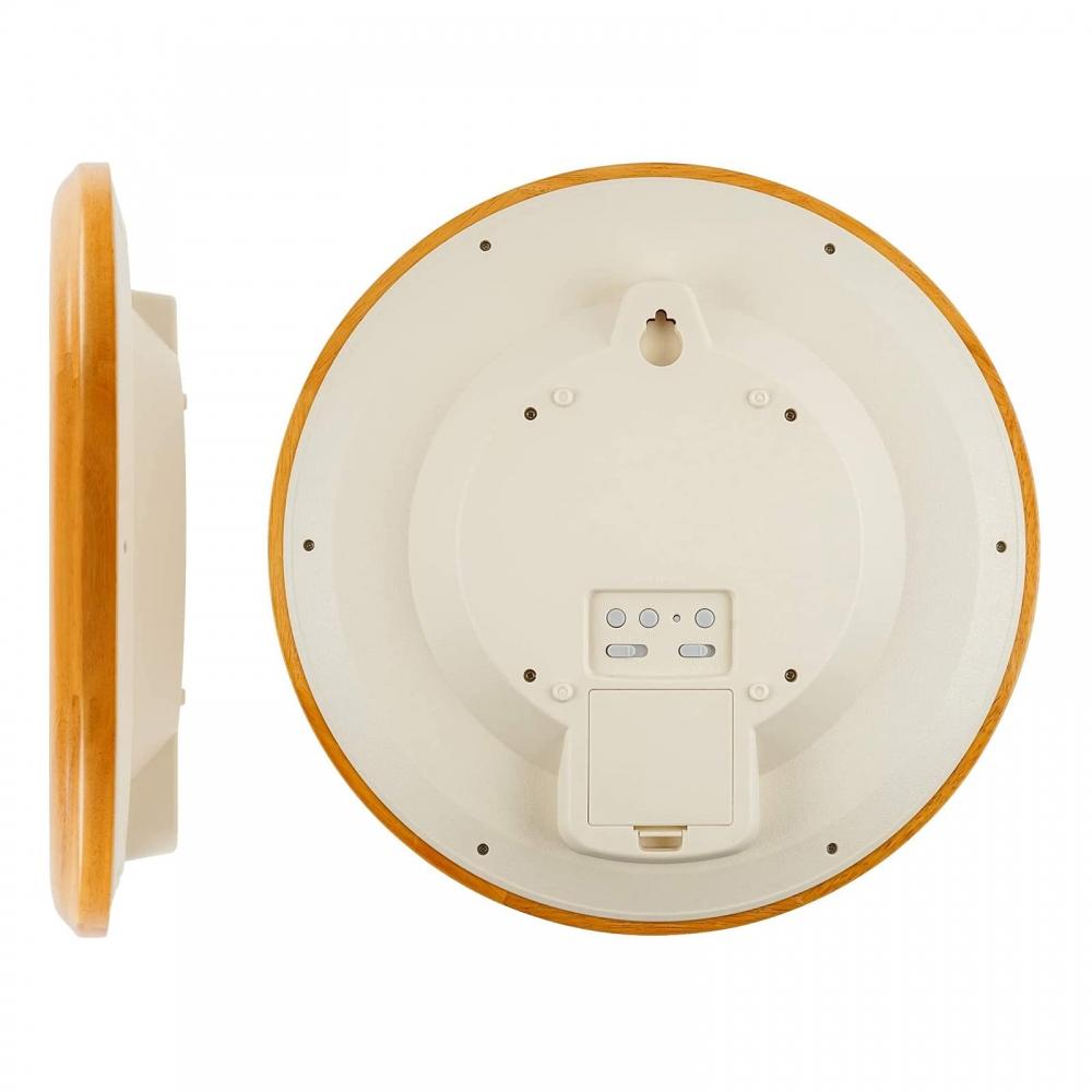 Casio Wall Clock Radio Wave Brown Diameter 34cm Analog Wooden Frame Always On Second Hand Stops At Night IQ-1150NJ-7JF