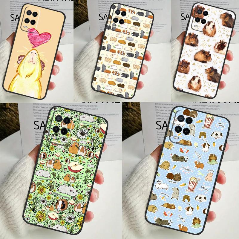Cute Cartoon Guinea Pig For OPPO A58 A78 A98 A15 A16 A17 A76 A96 A77 A52 A72 A5 A9 A79 A94 A74 A57S A53S A54S Case
