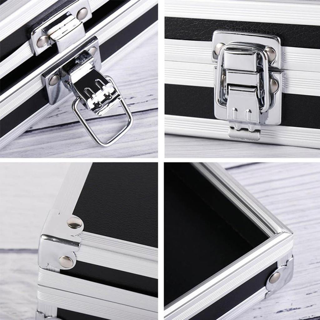 Портативный инструмент Алюминиевый ящик Маленький размер Ударопрочный Ящик для украшений Контейнер для денег Жесткий кейс Хранение оборудования Специальный ящик для инструментов