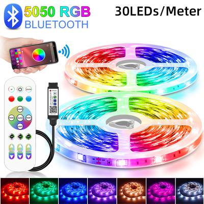 Новые светодиодные ленты Bluetooth 5050 WIFI RGB гибкая лента для ТВ светодиодная лента 1 м-3 м 5 м 10 м 15 м 20 м 25 м 30 м для вечеринки в спальне