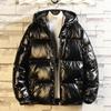 Trendy Men's Cotton Coat Style Thickened Winter Fleece-Lined Puffer Jacket Plus Size Bright Face Padded Jacket