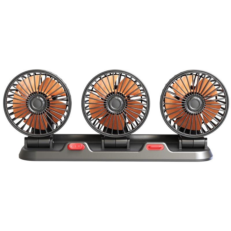 Dual Head Usb Strong Wind Cooling Fan For Car Truck Van Vehicle