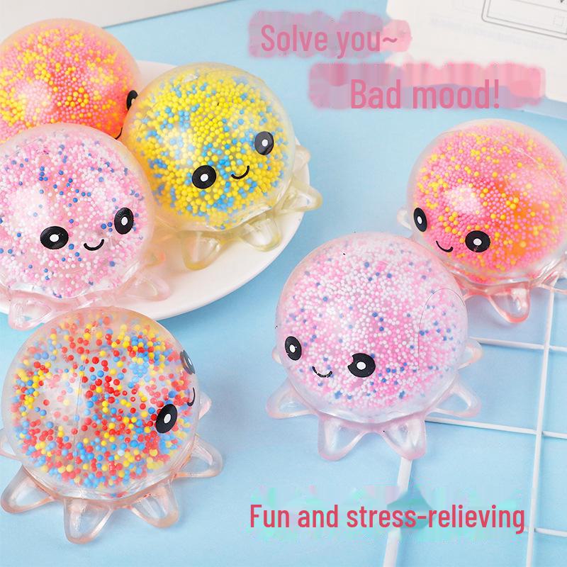 Осьминог Щипок: Креативная игрушка-мяч из пенопластовых частиц для декомпрессии