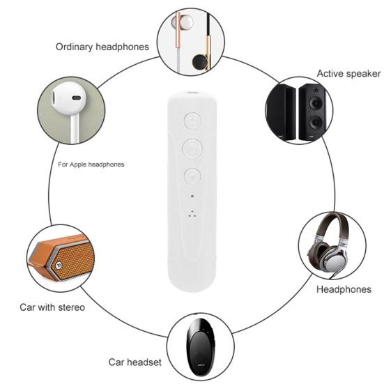 Адаптер аудиоприемника AUX 3,5 мм, совместимый с Bluetooth, для ПК, ноутбука, автомобильной колонки, наушников