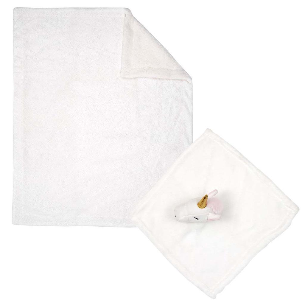 Les Trésors De Lily [A0887] - Плед и одеяло «Единорог Мой Единорог» слоновая кость - 100х75 см