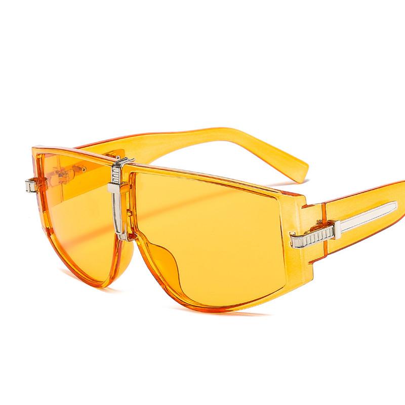 Vintage Punk Sunglasses Women Luxury Fashion Goggle Sun Glasses Men Personality One Piece Black Blue Glasses Oculos Feminino
