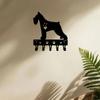 1pc Miniature Schnauzer Dog Key Hooks & Keychain Holder - Metal Wall Art Iron Crafts Wall Hanging Coat Rack Storage Organizer
