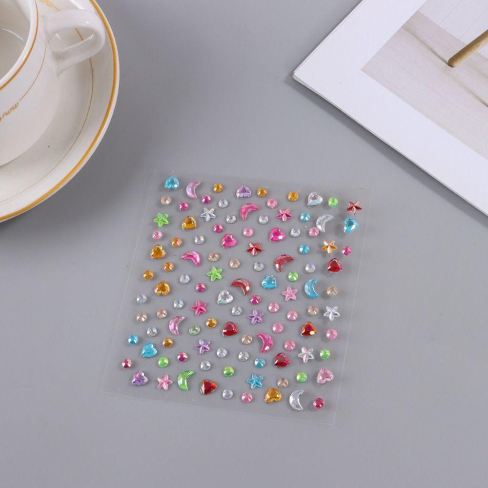 Resin Facial Rhinestone Stickers Glitter Rhinestone Eye Stickers Crystal Forehead Sticker  Party