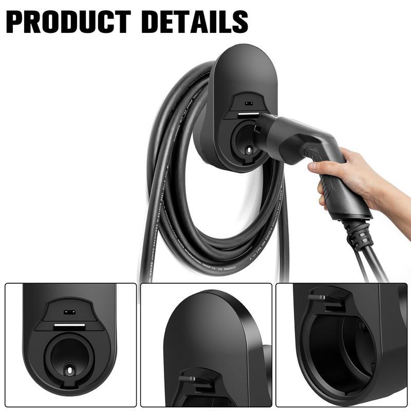 EV Electric Car Charger Holder Wall Mount Vehicle SUV Car Charger Bracket Socket Portable Wall Connector Holster