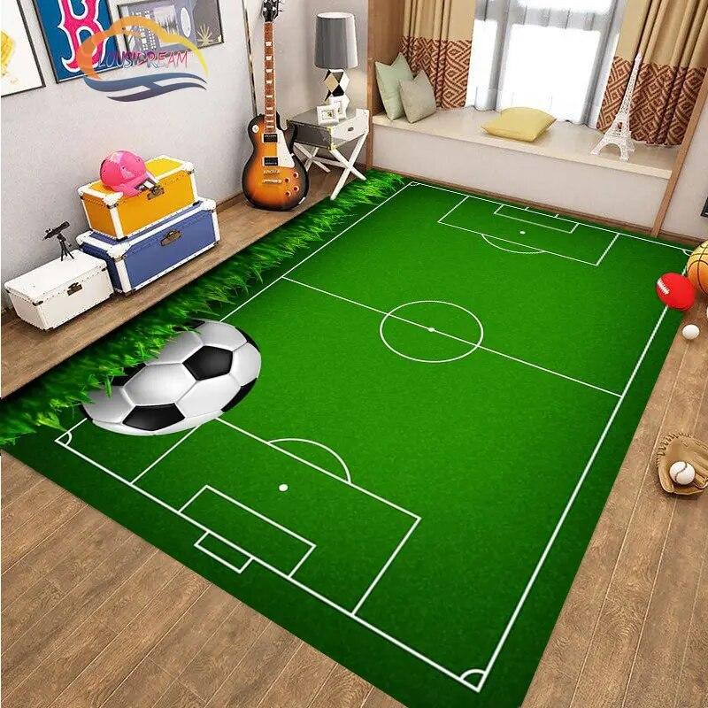 Football Pictures Rug Cartoon Football Living Room Decoration S Bed Non-slip Carpet Home Entrance Door Mat Kids
