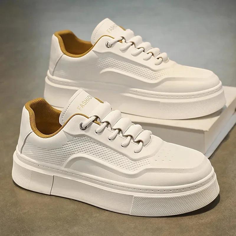 Мужская спортивная обувь Дышащая Низкий верх Модная Универсальная На толстой подошве Повседневная Обувь для скейтборда Удобная Трендовая Универсальная