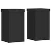 VidaXL Plant Stands 2 Pcs Black 10x10x18 Cm Engineered Wood, Flower Stand, Pot Stand, Support for 852880