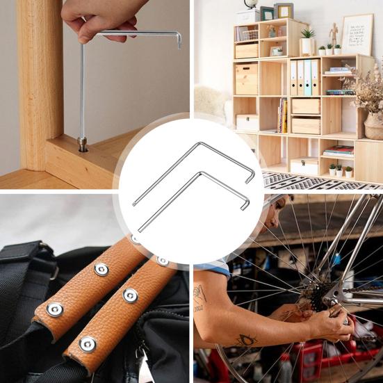 2 шт. Ключ для регулировки окна Компактный Портативный Универсальная совместимость Удобный Шестигранный ключ Инструмент для обслуживания окна и велосипеда