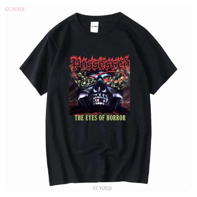 Футболка 'Possessed The Eyes Of Horror' Размер S XL 2XL 3XL Хэви-метал группа Новая с длинным или коротким рукавом винтажная Стильная, как после стирки