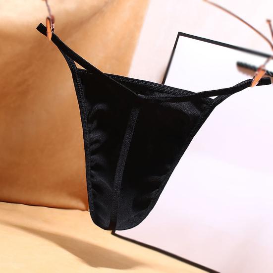 Мужские стринги U-образной формы с низкой посадкой, однотонные, U-образные с открытыми бедрами, нижнее белье для дома