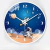 12-inch 30cm Creative Space Automatic Timing Radio Clock Children Cartoon Bedroom Mute Clock Wall Clock