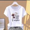 (Asian Size) Graphic Tee T Clothing Love Sweet Letter Style Casual Fashion Print Female Casual  Women's Top Lady Short Sleeve T-shirt