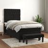 3138009 vidaXL Divan Bed with Mattress Black 100x200 Cm Velvet