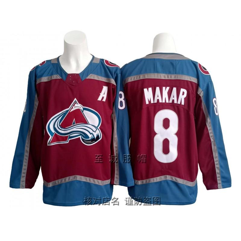 Mens Vintage Ice Hockey Jersey Colorado Avalanche 92 Makar Mackinnon Retro Stitched Uniform Practice Fall Season