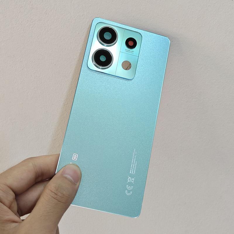 Оригинальная задняя крышка A+ для Xiaomi Redmi Note 13 5G, Задняя крышка с отсеком для аккумулятора, Задний корпус + Клей + Объектив камеры