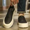 Кожаная обувь мужская осенняя кожаная универсальная высококлассная мужская толстая подошва увеличивает рост досуг бизнес на одной педали белые кеды