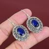 Faceted Blue Sapphire Earring Gemstone Earrings Very Pretty Vintage Jewelry 925 Sterling Silver Earring Handmade Earring Anniversary Gifts