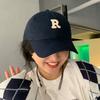 Embroidered Embroidery Baseball Cap Letter R Sun Hat Simple Letter Baseball Hat Sports