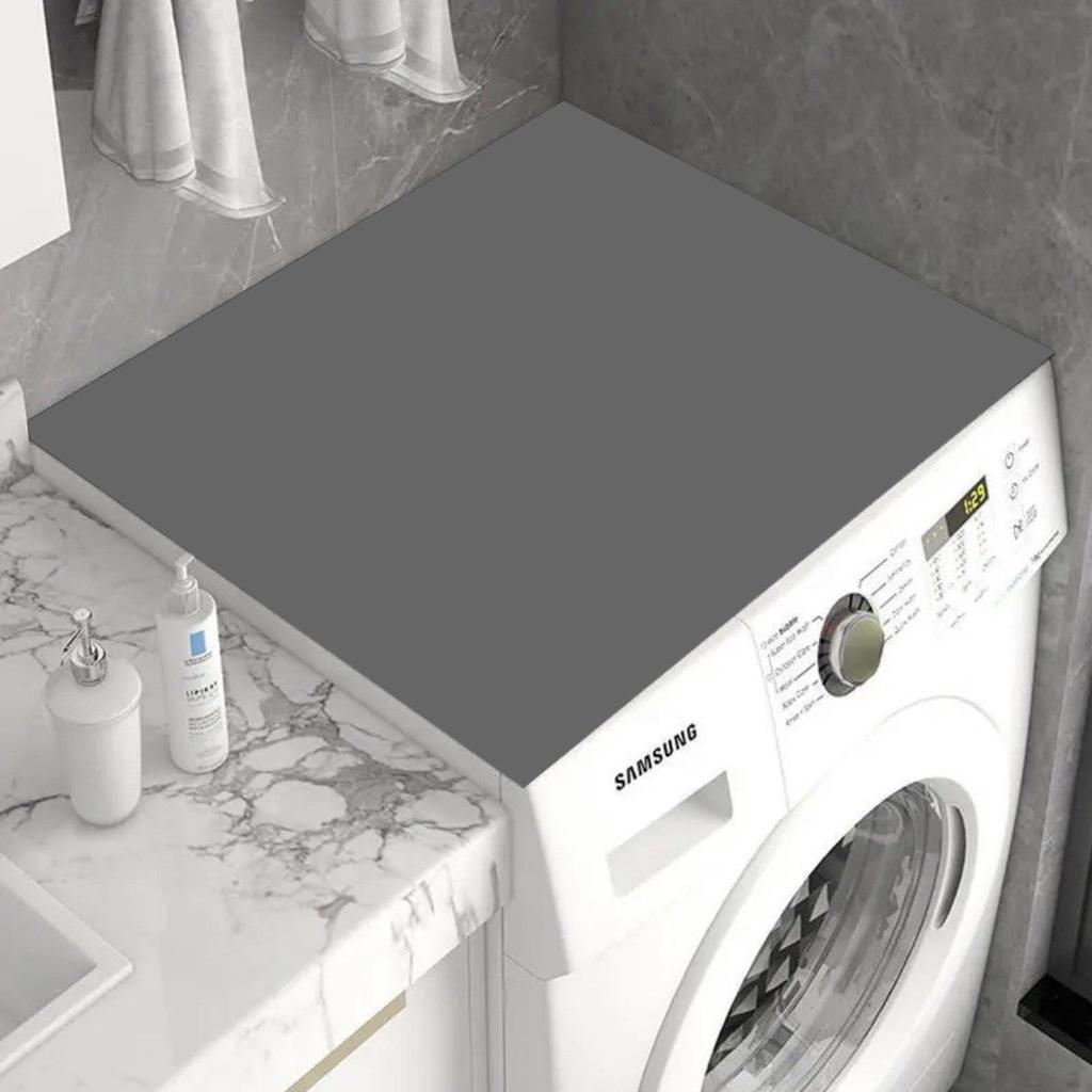 Solid Color Diatom Mud Washing Machine Cover Pad - Water-Absorbing, Non-Slip, Dust & Dirt Resistant Refrigerator or Countertop Mat