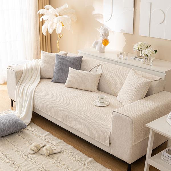 Скандинавский чехол для дивана из синели для гостиной, нескользящая толстая подушка для дивана, кресло, коврик для сиденья, угловой диван, полотенце