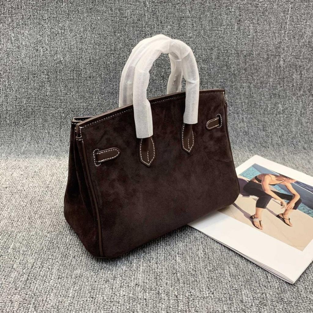 Новая кожаная женская сумка 2025 года, анти-бархатная коровья кожа с матовой кожей, классическая модная платиновая сумка, портативная сумка через плечо