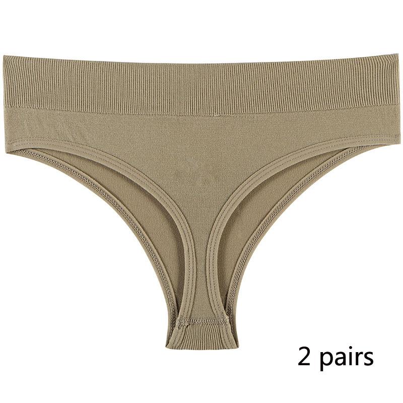Спортивное нижнее белье для девочек, бесшовные сексуальные невидимые трусики со средней талией для девочек, однотонные удобные спортивные трусики с надписью «T» для женщин