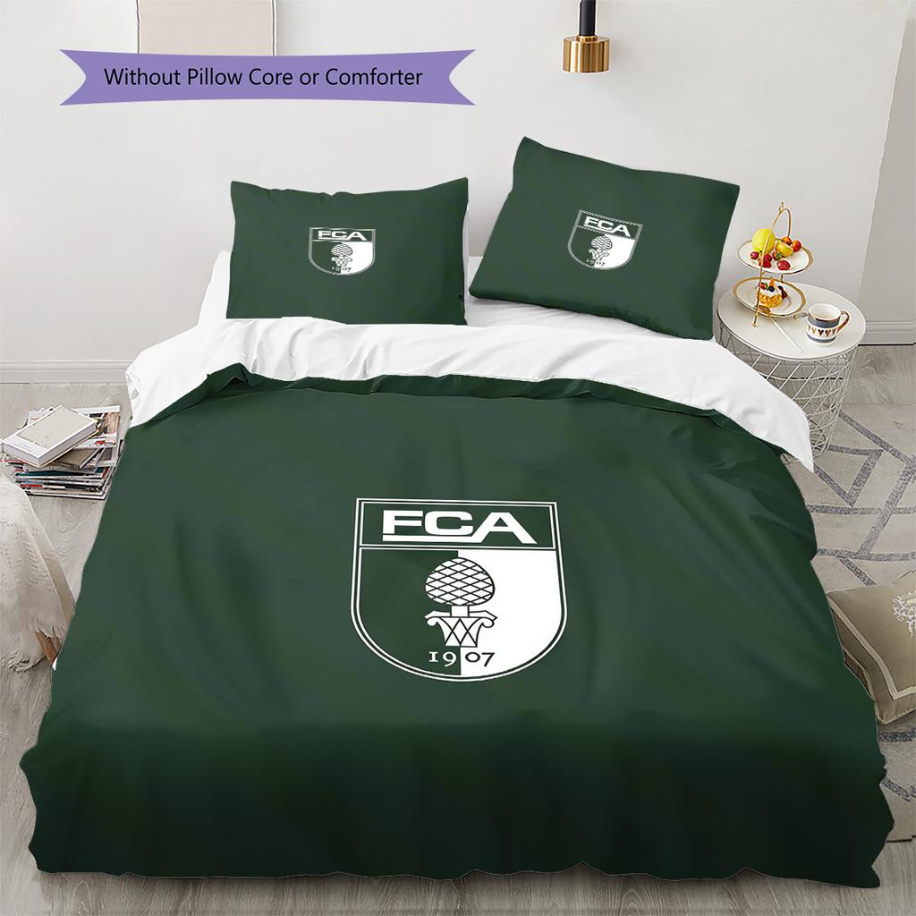 FC Augsburg2 Pattern Bedding Quilt Set Home Decoration Gift (1 * duvet cover + 2 * pillowcase without core)