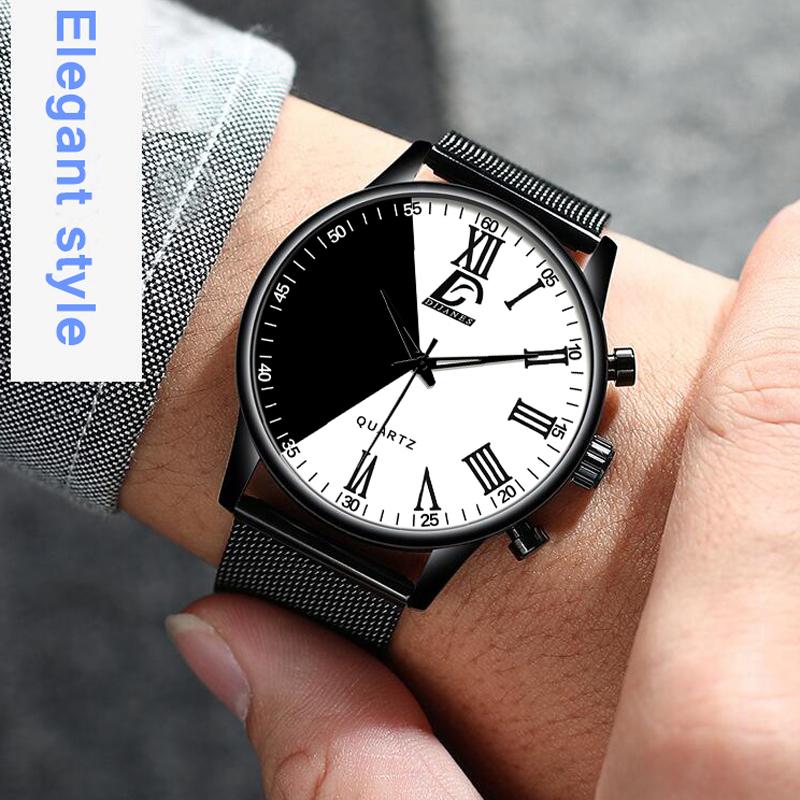 Fashion Mens Watches Casual Quartz Wrist Watch for Men Luxury Business Black Watch Male Clock
