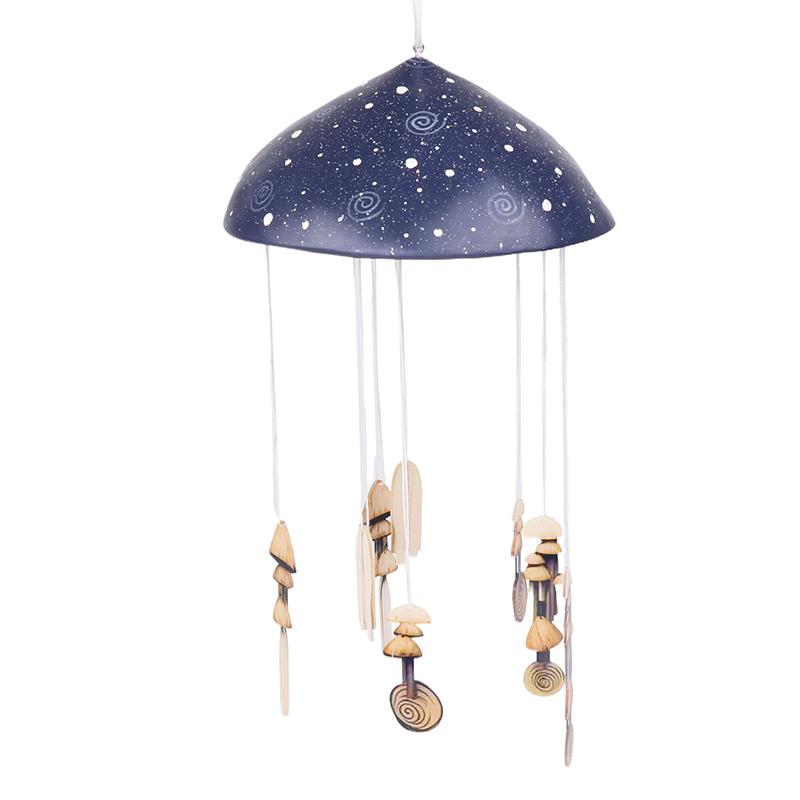 Mushroom Campanula Handmade Art Resin Mushroom Wind Chime Colorful Mushrooms For Outdoor Indoor Decor Patio Balcony Garden