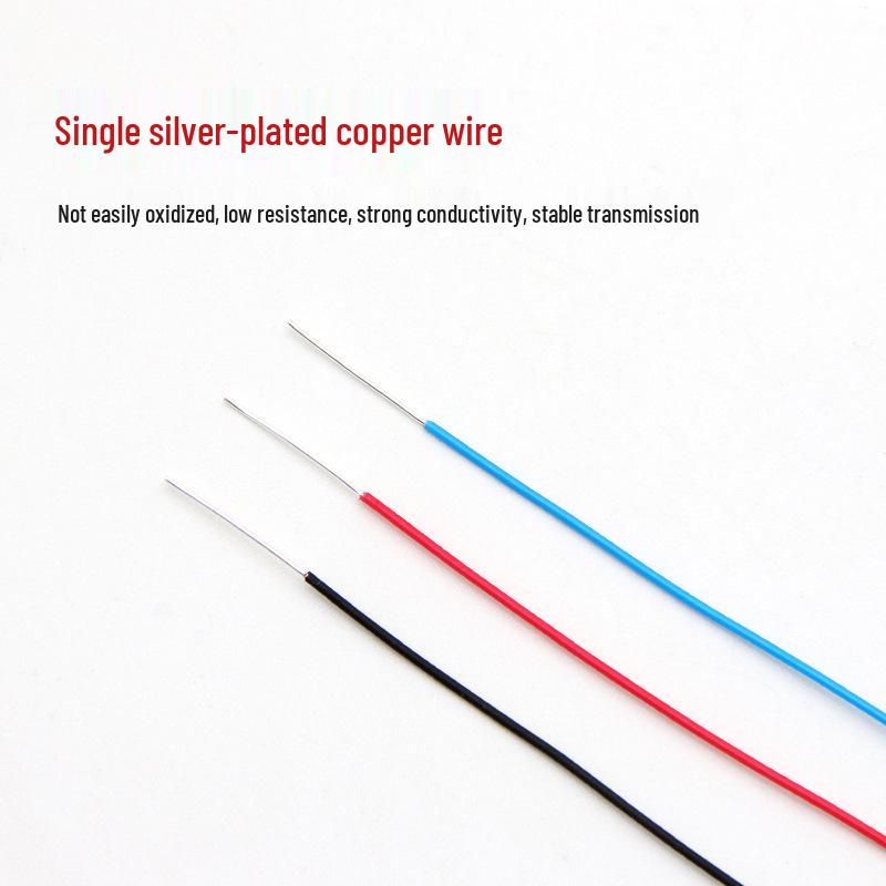1423 Single-Core Silver-Plated Ultra-Fine PCB Jumper Wire, 38/36/24 AWG Electronic Welding Connection Wire