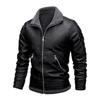 Autumn and Winter Leather Jacket Men's New Lapel Fleece Fur Integrated Men's Pu Jacket