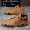 Genuine Leather Octopus Men's Mid-Top Lace-Up Casual Business Boots - Plus Size Spring New Martin Shoes