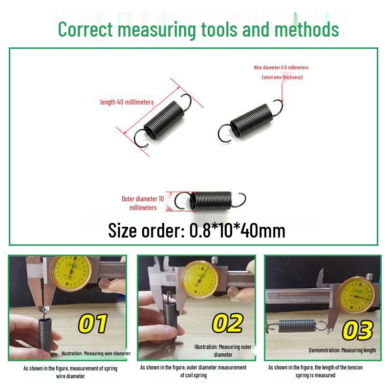 Желтая пружина растяжения из пружинной стали с крюком для удлинителя электрического вилочного погрузчика, наружный диаметр 12-22 мм, проволока 2,0 мм, высокая сила растяжения